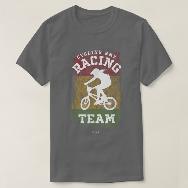 Camiseta BMX Bike Mali Bandera Ciclismo Carreras BM (Diseño del anverso)