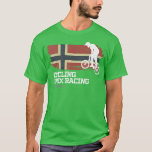 Camiseta BMX Bike Noruega Bandera Ciclismo Carreras BMX
