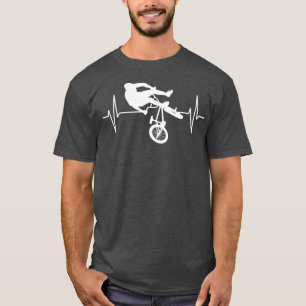 Camiseta BMX Bike Rider Heartbeat Line Motocross BMX