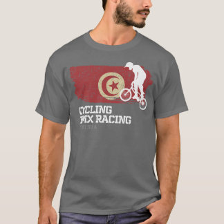 Camiseta BMX Bike Tunisia Flag Bicicleta Carreras BMX BMX