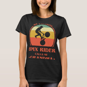 Camiseta BMX Bike Womens My Favorito BMX Rider Me Llama Gra