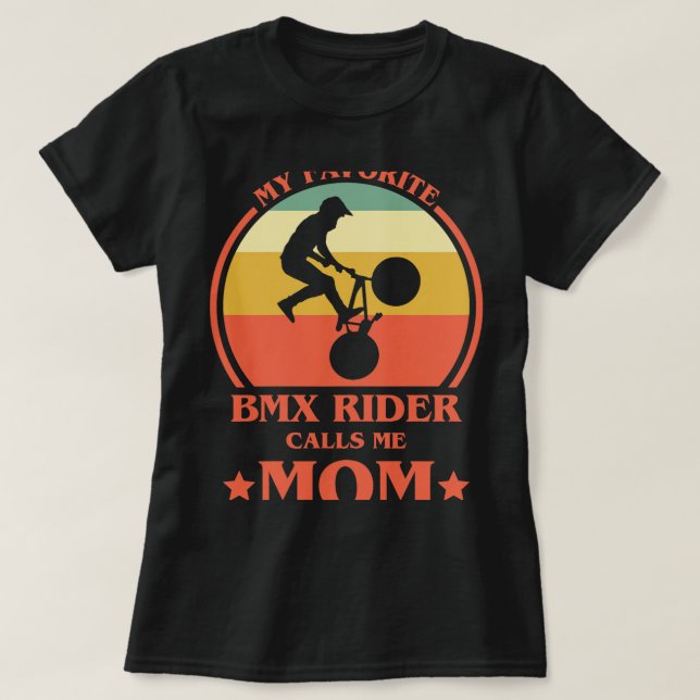 Camiseta BMX Bike Womens My Favorito BMX Rider Me Llama Mam (Diseño del anverso)
