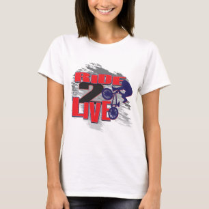 Camiseta BMX Biker Ride en vivo