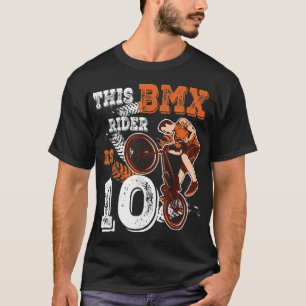 Camiseta BMX Birthday 10.º regalo de ciclismo de 10 años de