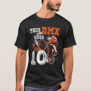 Camiseta BMX Birthday 10.º regalo de ciclismo de 10 años de