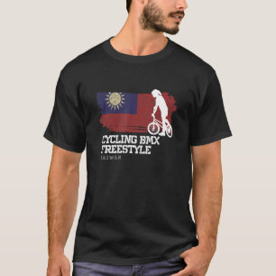 Camiseta BMX BMX Bicicleta estilo libre Taiwán Bandera Cicl