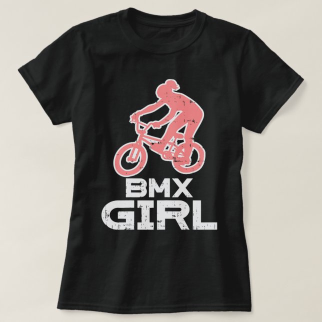 Camiseta BMX Chica Bicicleta Cute Bicicleta Bicicleta Bicic (Diseño del anverso)