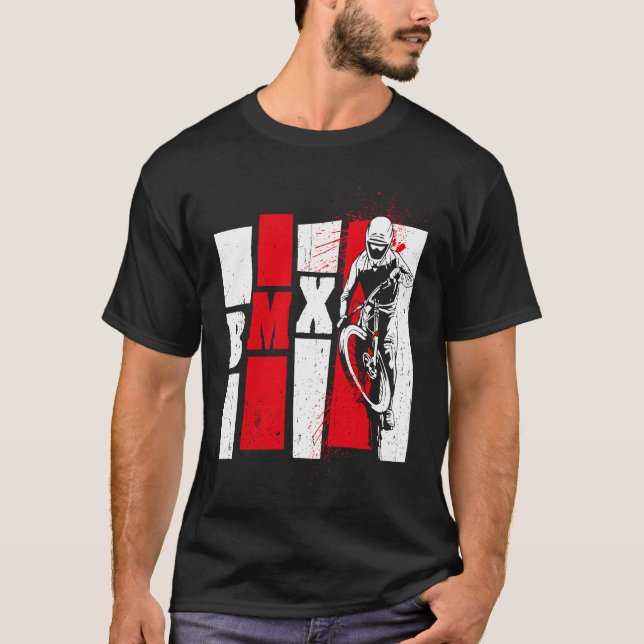 Camiseta BMX cool retro fan  for kids men and women (Anverso)