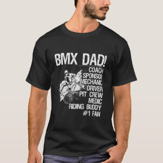 Camiseta Bmx Dad Coach Sponsor Mechanic Driver (on back)
