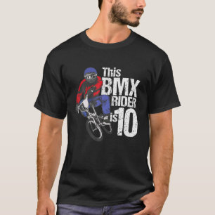 Camiseta BMX de 10 años de edad Fiesta de Cumpleaños Niños 