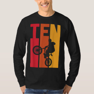 Camiseta BMX de 10 años Regalo de cumpleaños Fiesta niños D