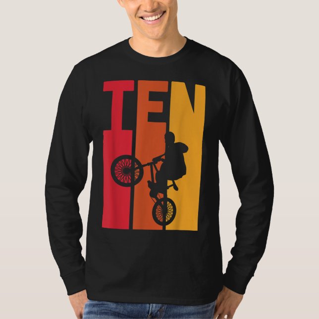 Camiseta BMX de 10 años Regalo de cumpleaños Fiesta niños D (Anverso)