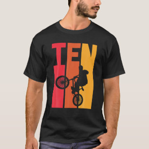 Camiseta BMX de 10 años Regalo de cumpleaños Fiesta niños D