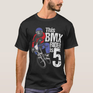 Camiseta BMX de 5 años Fiesta de cumpleaños Boys Bike Dirt
