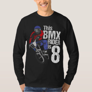 Camiseta BMX de 8 años de edad Fiesta de cumpleaños chicos 