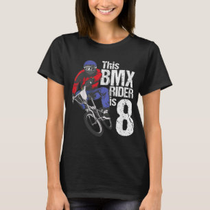 Camiseta BMX de 8 años de edad Fiesta de cumpleaños chicos