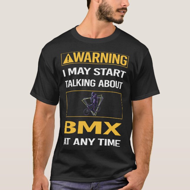 Camiseta BMX de advertencia divertida (Anverso)