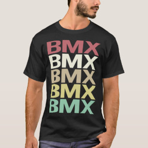 Camiseta BMX de texto colorido