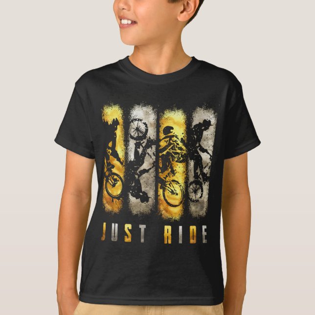 Camiseta Bmx Just Ride Gold (Anverso)