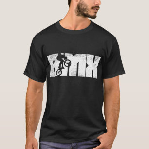 Camiseta BMX Letters Bike Stunt Flatland Ciclismo Bic