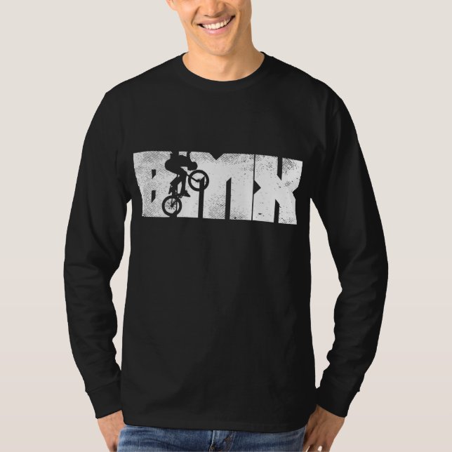 Camiseta BMX Letters Bike Stunt Flatland Ciclismo Bic (Anverso)