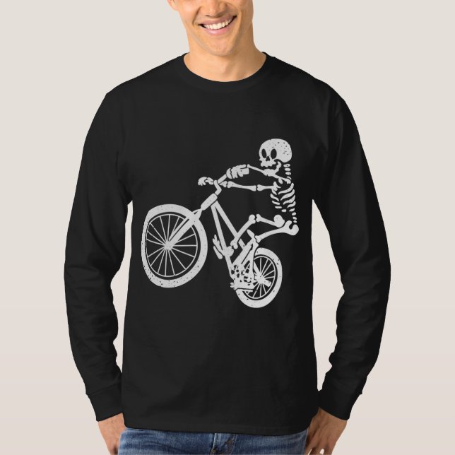 Camiseta BMX Mountain Bike Skeleton I BMX Biker (Anverso)