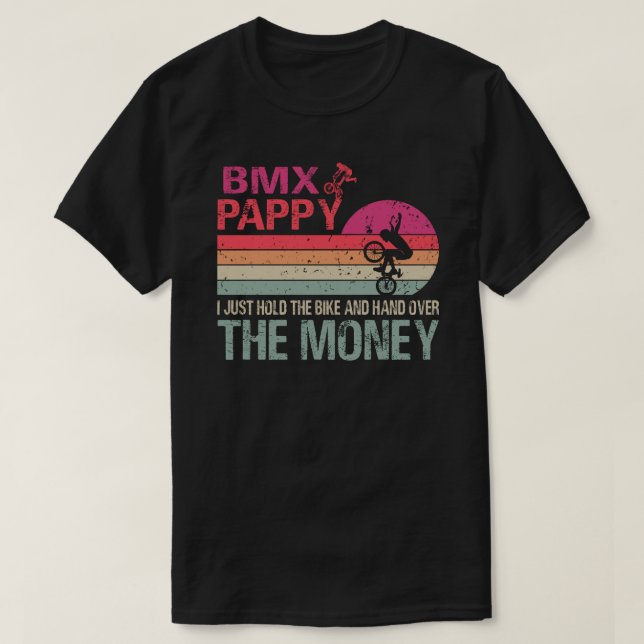 Camiseta BMX Pappy Sólo Sostengo La Bicicleta Y La Mano Sob (Diseño del anverso)