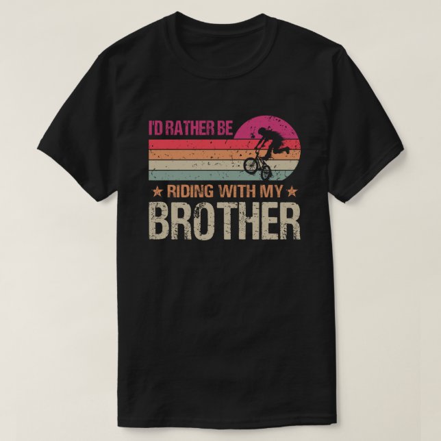 Camiseta BMX Preferiría Estar En Viaje Con Mi Hermano Vinta (Diseño del anverso)