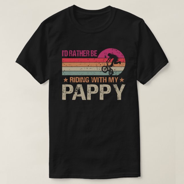 Camiseta BMX Prefiero andar con mi pappy Vintage (Diseño del anverso)