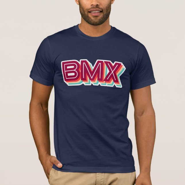 Camiseta BMX Retro Typography Text Cool (Anverso)