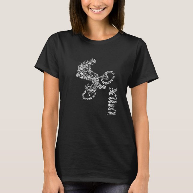 Camiseta BMX Stunt Driver Bicycle Fans Bike Freestyle 12 (Anverso)