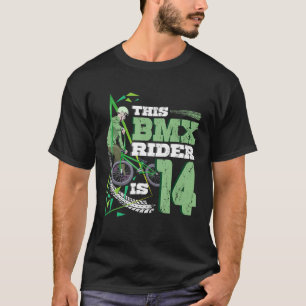 Camiseta BMX trucos para ciclistas de 14 años