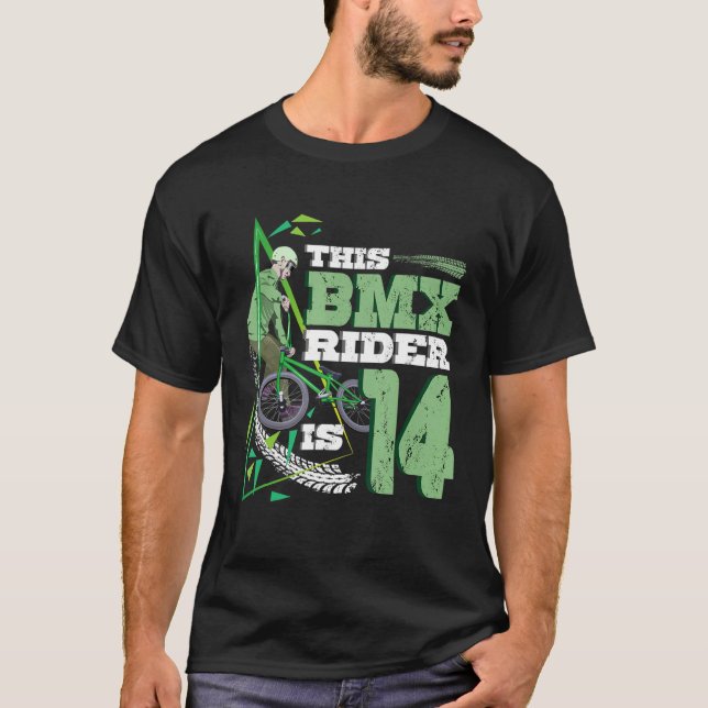 Camiseta BMX trucos para ciclistas de 14 años (Anverso)