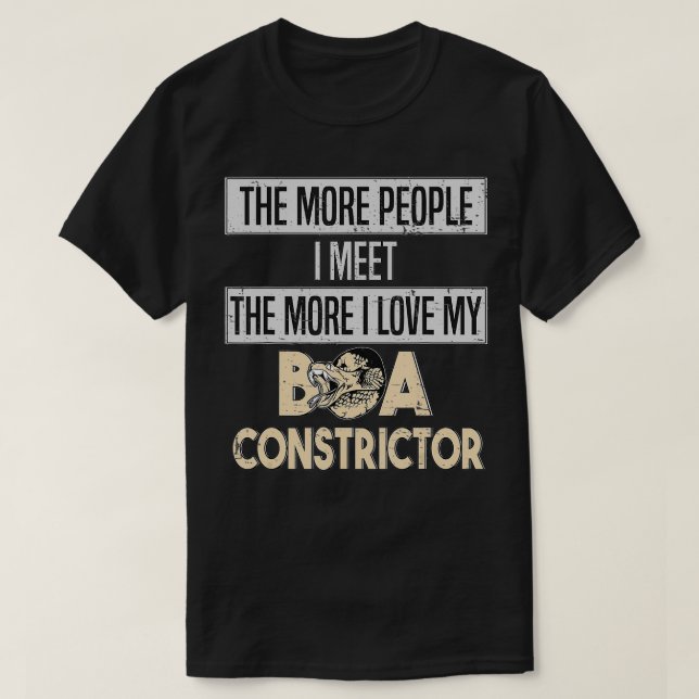 Camiseta Boa Constrictor I Funny Snake Keeper y Reptiles F (Diseño del anverso)