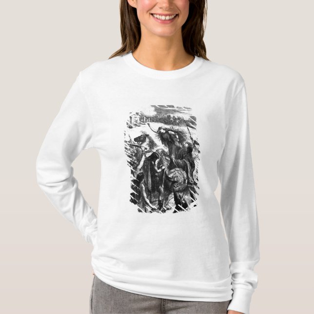 Camiseta Boadicea que incita el Iceni contra los romanos (Anverso)