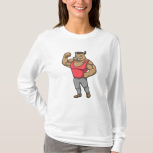 Camiseta Boar Bodybuilder Músculos de Construcción de Cuerp