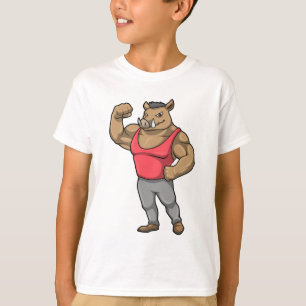 Camiseta Boar Bodybuilder Músculos de Construcción de Cuerp