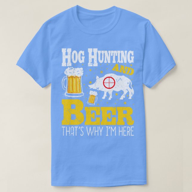 Camiseta Boar Hunter Beer Hog Huning (Diseño del anverso)