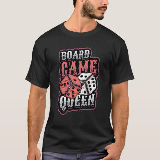 Camiseta Board Game Queen Dice Tabletop Board Game Player