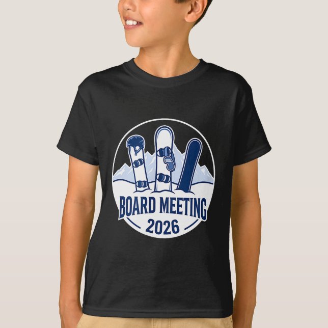 Camiseta Board Meeting 2026 Funny Snowboarding Winter Srts  (Anverso)
