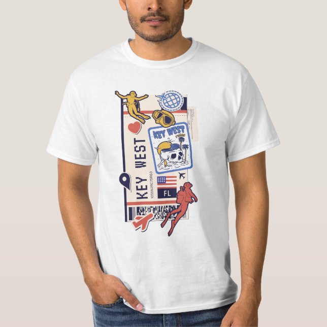 CAMISETA BOARDING PASS KEY WEST FLORIDA USA (Anverso)