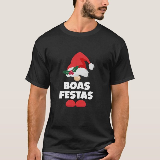 Camiseta Boas Festas Portugal Portuguese Happy Christmas  (Anverso)
