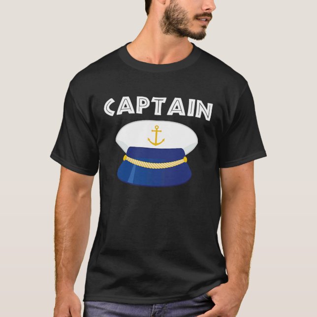 Camiseta Boat Captain Clothing For Men  Boat Captains Hat (Anverso)