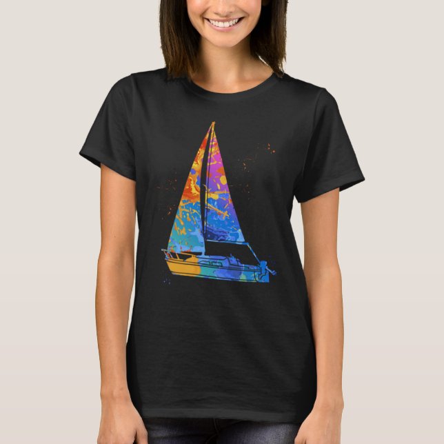 Camiseta Boat Captain Graphic Sail Boat Motor Boat Captain (Anverso)
