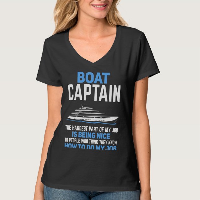 Camiseta Boat Captain The Hardest Part of My Job  Boating (Anverso)