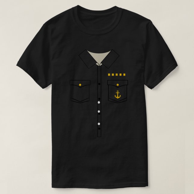 Camiseta Boat Captain Uniform Costume  (Diseño del anverso)