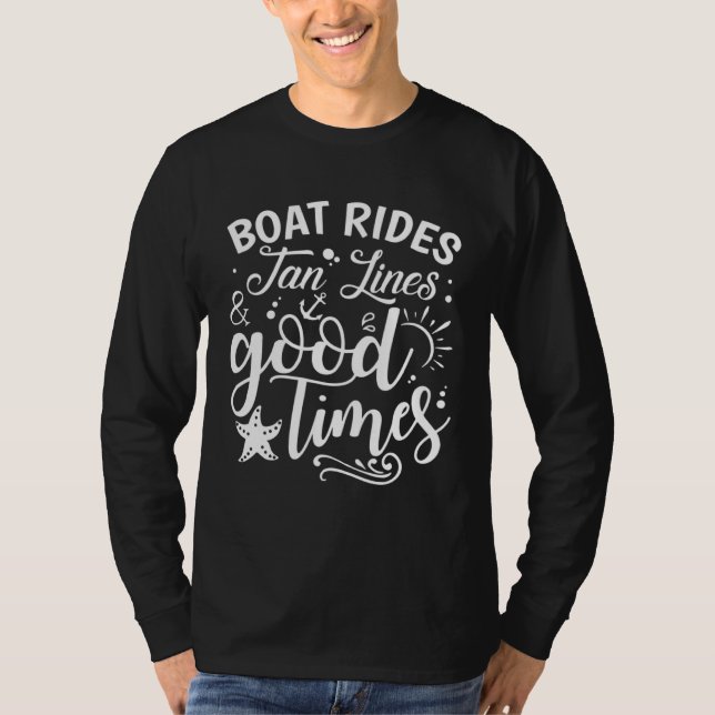 Camiseta Boat Rides Tan Lines And Good Times (Anverso)