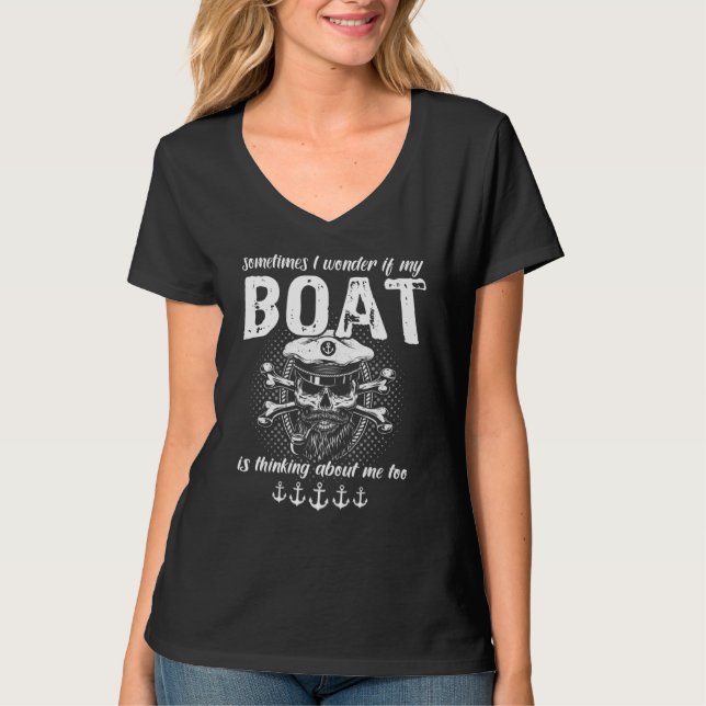 Camiseta Boat Sports Boat Captain's Hat Sailing Boat Motor  (Anverso)