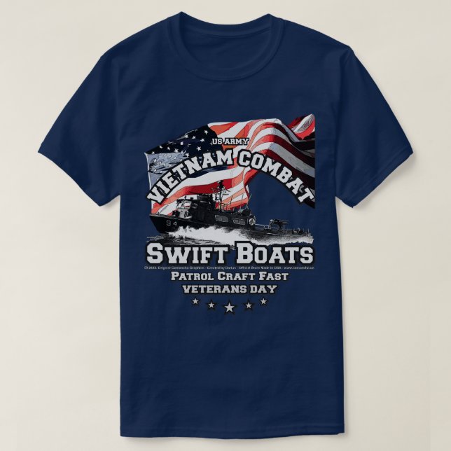 Camiseta BOAT SWIFT para Veteranos de Guerra de Vietnam (Diseño del anverso)