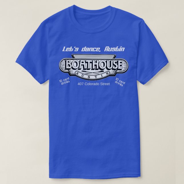 Camiseta BOATHOUSE Dance Club Austin Texas 80 (Diseño del anverso)